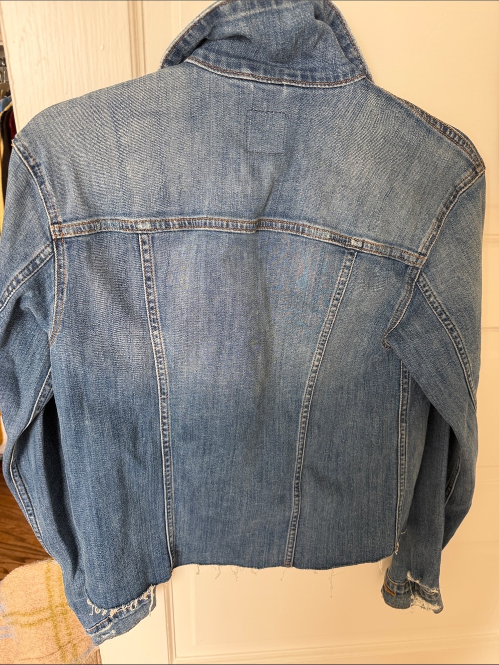 Joe's Jeans Blue Distressed Denim Jacket - Picture 3 of 3